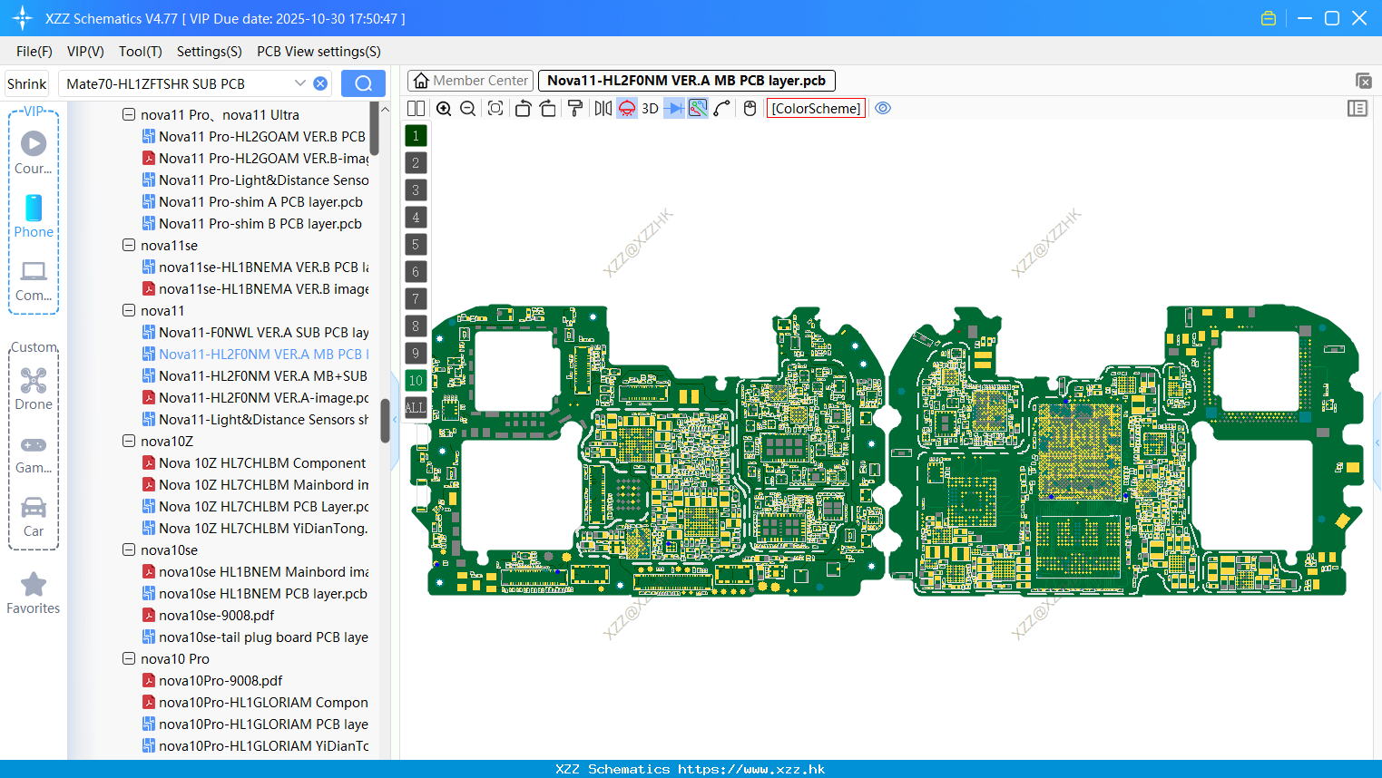 Huawei Nova11-HL2F0NM VER.A MB PCB Layer